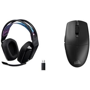 Logitech G535 LIGHTSPEED Wireless & CORSAIR M55 WIRELESS Lichtgewicht FPS Gaming