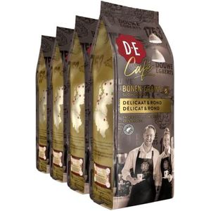 Douwe Egberts Koffiebonen D.E Café Delicaat Rond (2 kg - Intensiteit 05/09 - 100% Arabica Medium Roast Koffie) - 4 x 500 g