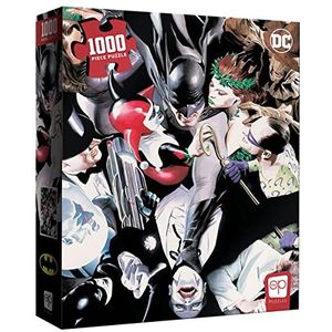 The OP USAopoly - Batman Puzzel: ""Tango with Evil"" - Puzzel met 1000 stukjes - Met Joker, Harley Quinn, Poison Ivy, Ridder, en meer Batman schurken - Eindformaat 49 x 68 cm - Leeftijd 8+ - Engels