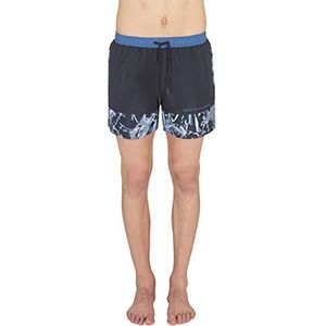 Armani Exchange Urban Fields, Trekkoorden voor heren, Elastische Taille Board Shorts, Blauw Navy, Extra Large, Blue Navy, XL