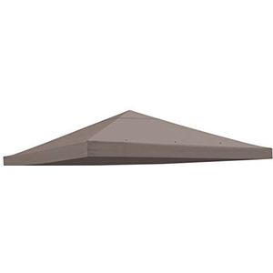 BenefitUSA Vervanging Gazebo Canopy Top Patio Paviljoen Cover Zonnescherm Polyester Enkele Tier, Taupe