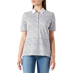 Maerz Dames print poloshirt halve mouw, navy, regular