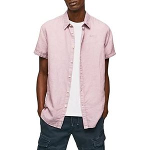Pepe Jeans Heren Parker Short Shirt, Bleach Roze, S, Bleekmiddel Roze, S