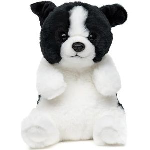 Uni-Toys - Border Collie, zittend - Kawaii-stijl - 17 cm (hoogte) - pluche hond - pluche dier, knuffeldier