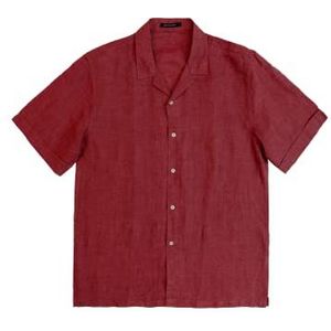 GIANNI LUPO Linnen overhemd voor heren met korte mouwen GL7658S-S24, India Rood, XL
