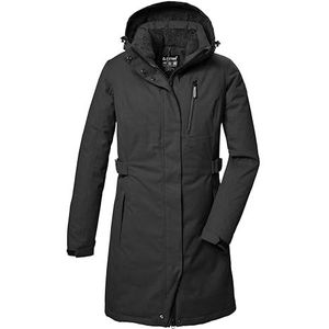 killtec Dames functionele parka/parka met afritsbare capuchon KOW 303 WMN PRK, antraciet melange, 48, 41815-000