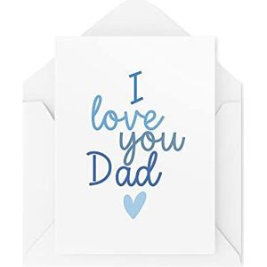 Doordachte kaart voor papa - I love you Dad - Kaart van zoon dochter - Vaderdag kaart - Verjaardagskaart - CBH1661
