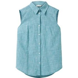TOM TAILOR Dames 1036706 blouse, 31668-Petrol Green, 46, 31668 - petroleumgroen, 46