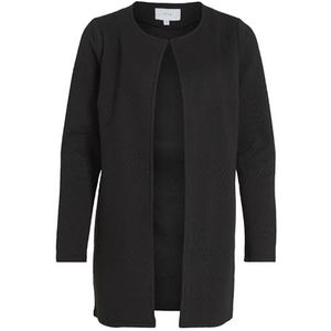 Vila Vinaja New Long Jacket-Noos gebreide jas voor dames, zwart, XXL