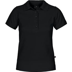 Texstar PSW4 Pikee hemd voor dames met mouwzak, maat 2XL, zwart