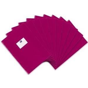 Oxford A4 boekenkaft met etiket, roze, 10 stuks