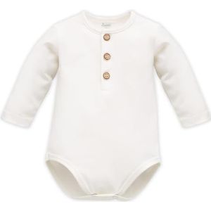 Pinokio Bodysuit Polo Long Sleeve Charlie, 95% katoen 5% elastaan, Unisex 50-68 (74), ecru charlie, 74 cm