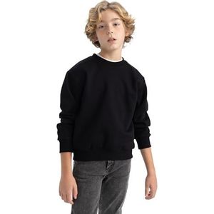 DeFacto Sweatshirt voor jongens, zwart, 5-6 Jaar