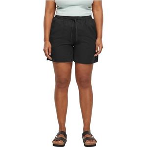 Urban Classics Dames Shorts Dames Seersucker Shorts Zwart 5XL, zwart, 5XL