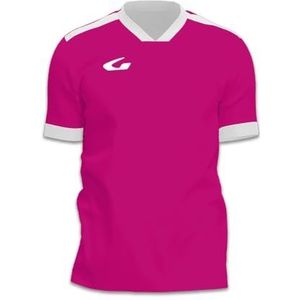 Gems JN12-0306 Bonn herenshirt met lange mouwen, wit/roze, maat M