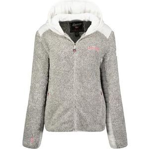 Geographical Norway Theylor Lady Warme fleece voor dames, met ritssluiting, voor herfst, winter, lente, warm, lange mouwen, trui, bont, zacht, comfortabel, outdoor (lichtgrijs L), Lichtgrijs, L