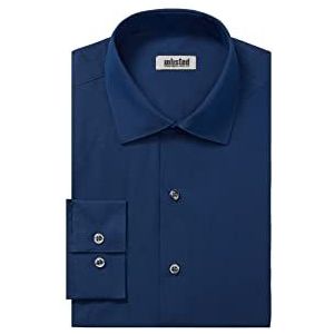 Kenneth Cole Unlisted Men's Dress Shirt Slim Fit Solid, Medium Blue, 17""-17.5"" Neck 36""-37"" Sleeve