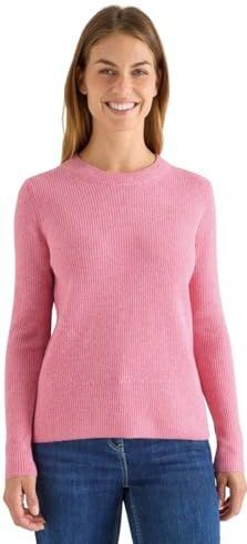 Cecil - Gebreide Trui - Dark Blossom Melange - Met Structuurdetails