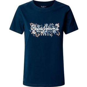 Pepe Jeans Rosalind T-shirt voor dames, blauw, XS