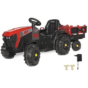 Ride-on Tracteur Super Load ac Remorque rouge 12V