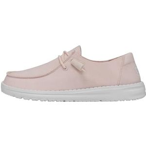 Hey Dude Wendy Slub Canvas Moc Toe Shoes voor dames, roze, 38 EU
