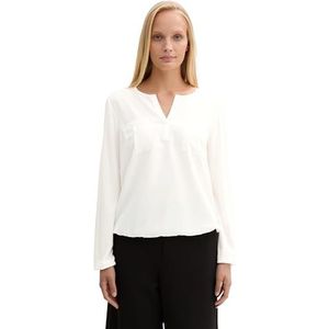 TOM TAILOR T-shirt met lange mouwen voor dames, 10315 - Whisper White, L