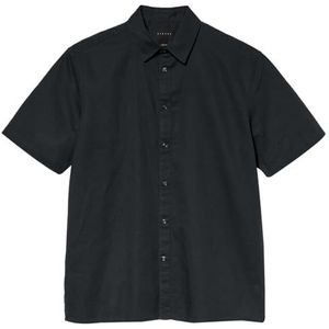 Sisley Mens 59A2SQ01Y Shirt, Black 908, L, zwart 908, L