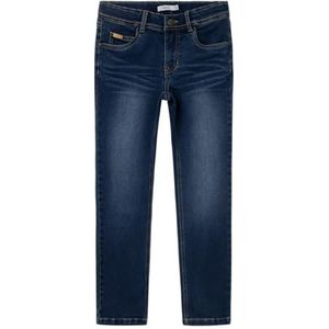 NAME IT Slim-fit jeans voor jongens, donkerblauw (dark blue denim), 116