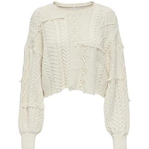 ONLY Onldalia Life LS Fringe Pull Knt, Natuur, L Dames, Natuur, L