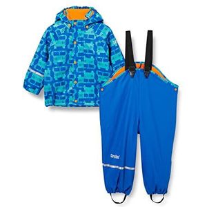CareTec Baby en kinderen regenjas en regenbroek met fleece voering in set, oceanblue (706), 104, aquablauw, 104 cm