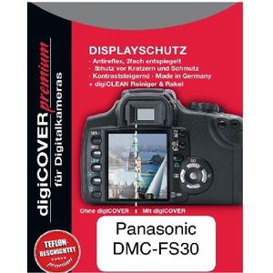 digiCOVER Premium LCD Screen Protection Film voor Panasonic DMC-FS30