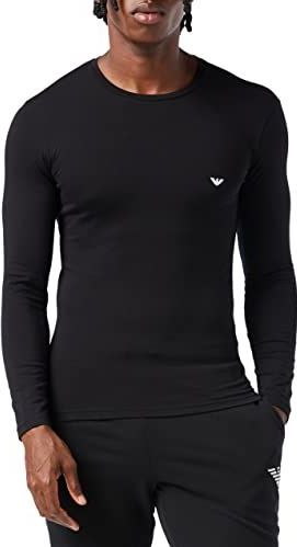 Emporio Armani Underwear Heren Basic Stretch Katoen T-Shirt, Zwart, XL