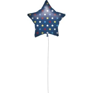 Procos 92420 - folieballon blauwe ster, maat 46 cm, helium, Blue Star, verjaardag, decoratie, cadeau