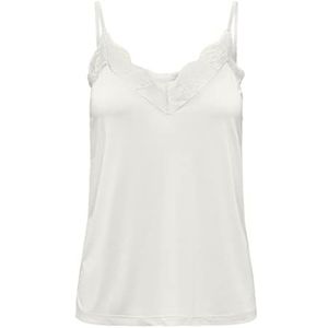Bestseller A/S Dames ONLFREE S/L LACE MODAL JRS Top, Cloud Dancer, S, cloud dancer, S
