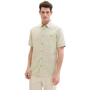 TOM TAILOR Herenhemd, 34610 - Garden Peat Chambray, S