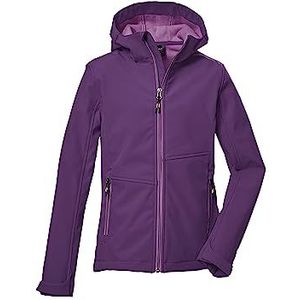 killtec Meisjes Softshell jack met capuchon/outdoorjack is waterafstotend KOW 168 GRLS SFTSHLL JCKT, dark orchid, 128, 40925-000