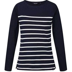 Regatta FERELITH damesshirt met lange mouwen met opdruk T-shirts/polos/jassen, marineblauw, FR: XS (maat fabrikant: 10)