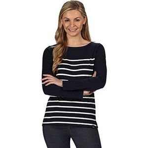 Regatta FERELITH damesshirt met lange mouwen met opdruk T-shirts/polos/jassen, marineblauw, FR: XS (maat fabrikant: 10)