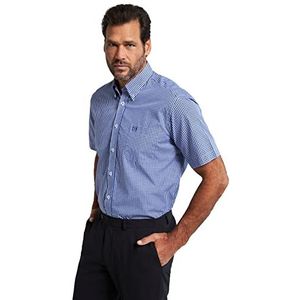 JP 1880 Heren grote maten grote maten Menswear L-8XL hemd, business, halve mouw, vichy-ruit, tot 8XL, Comfort Fit, Easycare 722860, lichtblauw, 8XL