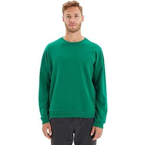 TRENDYOL MAN Katoenmix Sweatshirt - Groen - Regular L Groen, Groen, L