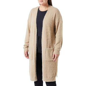 LEOMIA Gebreide cardigan voor dames, beige, M/L