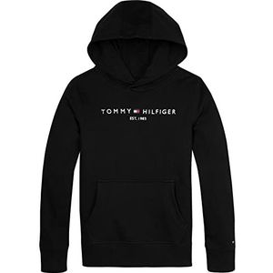 Tommy Hilfiger Essential Hoodie voor kinderen, uniseks, Zwart, 14 ans