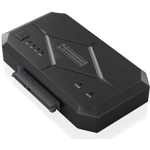 Dockingstation voor 2,5 en 3,5 inch SATA harde schijven, USB 3.0 en 3.1 Gen1, kloonfunctie, zwart