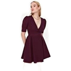 Trendyol Mini-A-lijn jurk voor dames, Damson Kleur, 62