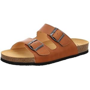 Think Wolfi 3040 Pantoffels voor heren, chroomvrij, gelooid, duurzame pantoffels, maat 40 EU, cognac 3040, 40 EU