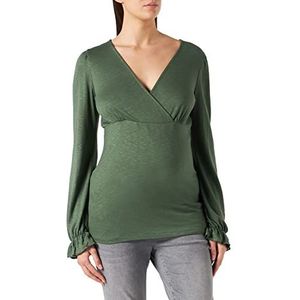Noppies Maternity Dames Top Nursing Long Sleeve Kuna T-Shirt, Duck Green-P721, XS