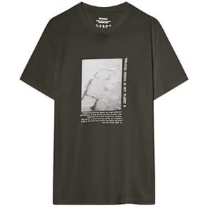 ECOALF - Sertaalf T-shirt voor heren, korte mouwen, katoen, gerecyclede stof, T-shirt met korte mouwen voor heren, katoenen T-shirt, comfortabel en licht, maat XL, bosgroen, Bos Groen, XL