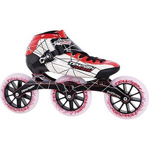 Professionele Rode Snelheid Racing Inline Rolschaatsen, Rood, 45 EU