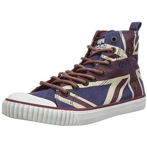 Pepe Jeans Industry Flag dames veterschoenen, Violet Bourgondië, 37 EU