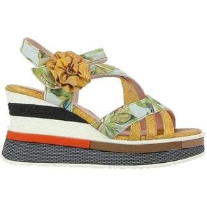 LAURA VITA Dacddyo 039 Wedge Sandaal voor dames, geel, 42 EU